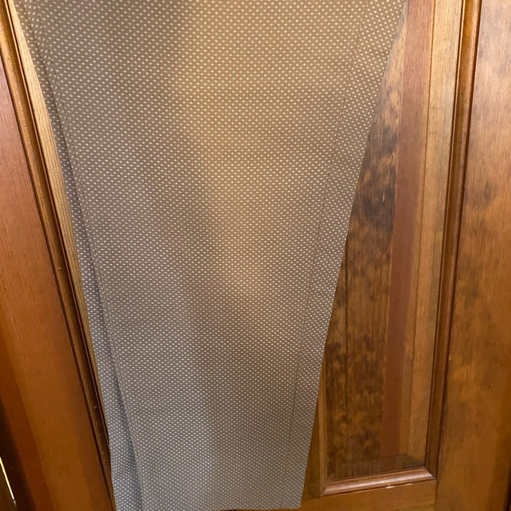 Stretch cotton patterned crop pants